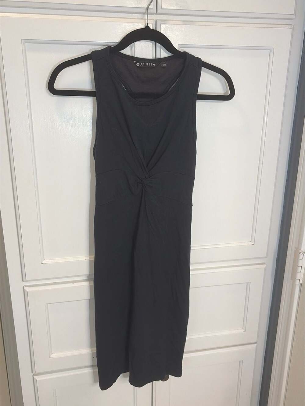 Athleta Black Twist Front Racerback Athletic Dress Size S